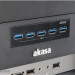 AKASA HUB USB InterConnect Pro 5S, do 3,5" pozice, 5x USB 3.0