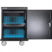 Manhattan dezinfekční a nabíjecí vozík, UVC Sanitizing & Charging Cart, 32 USB-A portů, černá