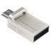 TRANSCEND USB Flash Disk JetFlash®880S, 32GB, USB 3.0/micro USB, Silver (R/W 90/20 MB/s)