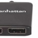 Manhattan rozbočovač, MST hub, DisplayPort na Dual DisplayPort (M/F), 4K@30Hz, černá