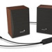 GENIUS reproduktory SP-HF380BT/ 2.0/ Bluetooth/ 3W/ dřevěné/ barva dřevo